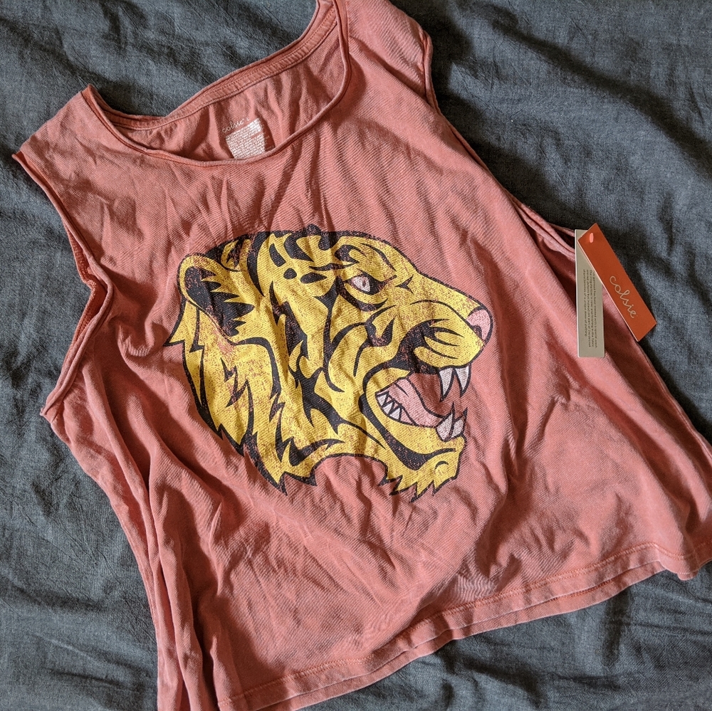 🐯 NWT Semi-Cropped Tiger Tank 🐆
